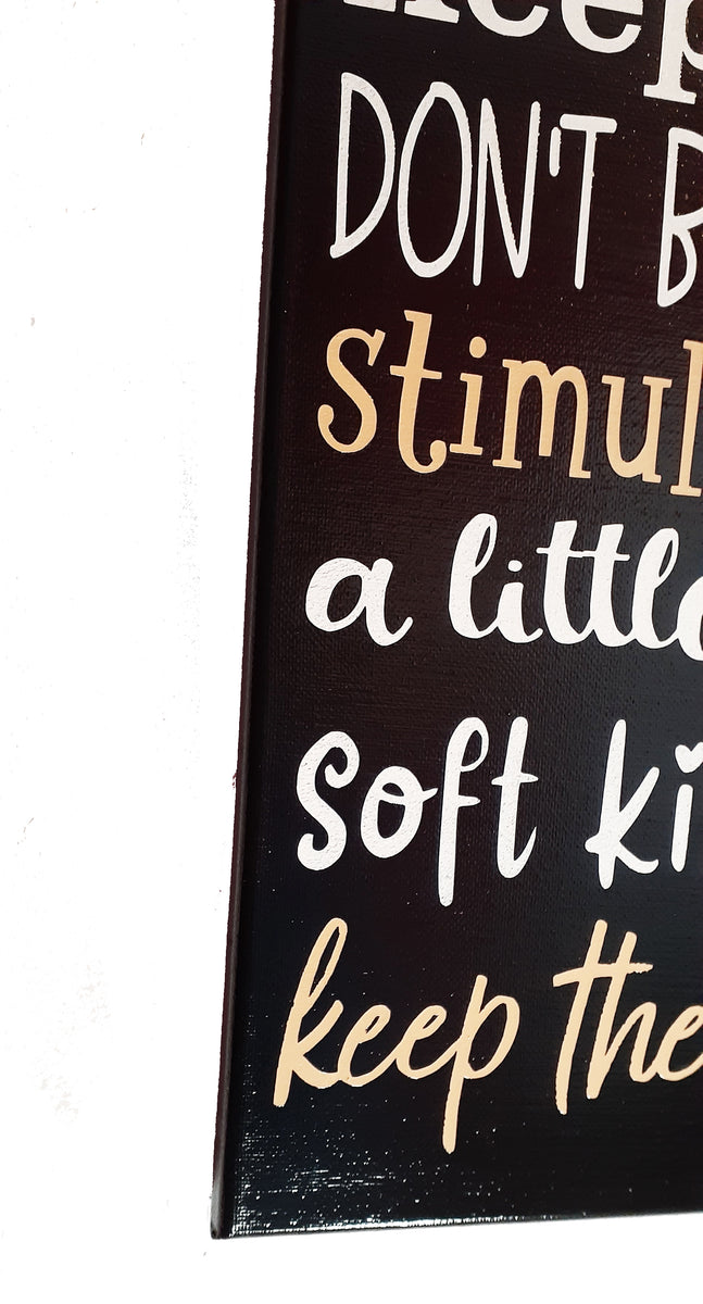 Bedroom Rules Painted Canvas Decor For Couples