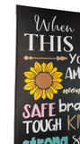 When You Enter This Office Sunflowers Painted Canvas - Samantha's 716 Creations