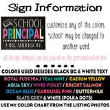 School Principal Name Sign For Office - Samantha's 716 Creations