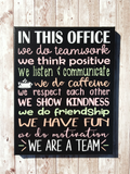 In This Office We Do Teamwork Motivational Quotes Painted Canvas - Samantha's 716 Creations