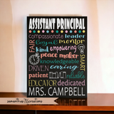 Assistant Principal Personalized Office Sign Canvas - Samantha's 716 Creations