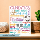 Guinea Pig Subway Word Art Small Animal Painted Canvas - Samantha's 716 Creations