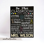 In This Classroom You Are Motivational Science Teacher Personalized Canvas Sign - Samantha's 716 Creations
