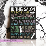 In This Salon Wall Decor For Hairstylist Painted Canvas - Samantha's 716 Creations