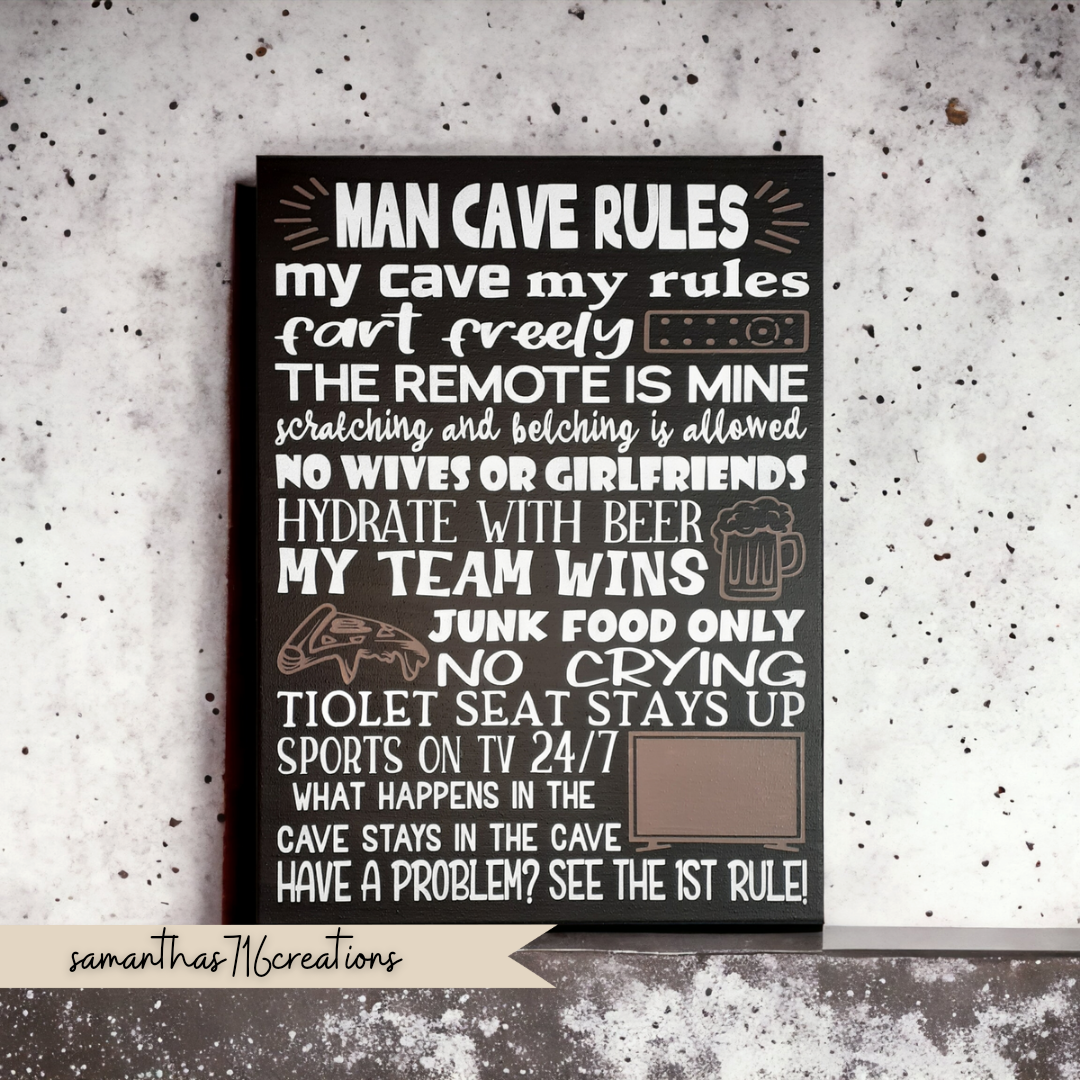 Cleveland Browns Man Cave Rules Sign - Mymancave Store