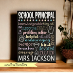 Personalized School Principal Office Decor Canvas - Samantha's 716 Creations