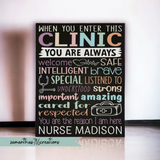 When You Enter This Clinic or Health Office Painted Canvas - Samantha's 716 Creations