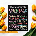 When You Enter This Office Decor Customized Canvas Sign - Samantha's 716 Creations
