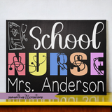 School Nurse Name Sign Painted Canvas For Office - Samantha's 716 Creations