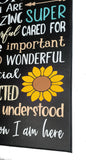 When You Enter This Office Sunflowers Painted Canvas - Samantha's 716 Creations