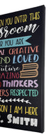 When You Enter This Classroom Teacher Personalized Canvas Sign - Samantha's 716 Creations