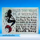 Signs You Might Be A Mermaid Decor Canvas - Samantha's 716 Creations