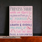 Princess Rules Customized Painted Canvas - Samantha's 716 Creations