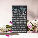 Couples Rules Personalized Sign Painted Canvas - Samantha's 716 Creations