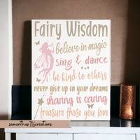 Fairy Sign Painted Canvas - Samantha's 716 Creations