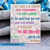 Dinosaurs Motivational Quotes For Kids Room Painted Canvas - Samantha's 716 Creations