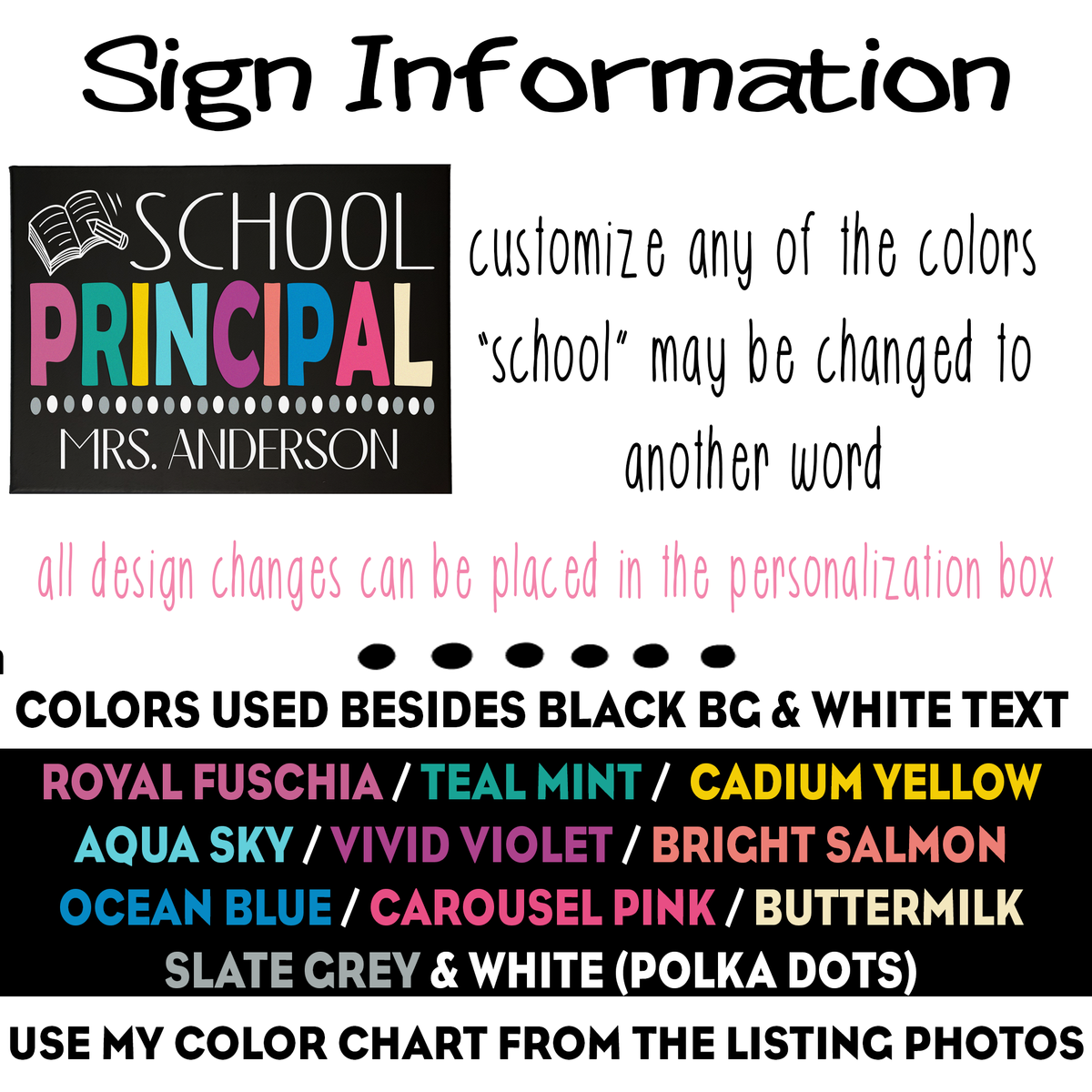 School Principal Name Sign For Office