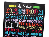 Classroom Rules Custom Teacher Canvas Sign - Samantha's 716 Creations