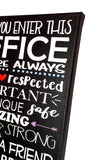 When You Enter This Office Hanging Canvas Sign Decor - Samantha's 716 Creations