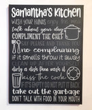 Personalized Kitchen Rules Painted Canvas Wall Decor - Samantha's 716 Creations