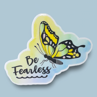 Butterfly, Be Fearless Motivational Vinyl Sticker - Samantha's 716 Creations