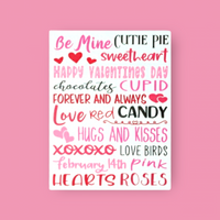 Valentine's Day Subway Word Art Painted Canvas Wall Decor - Samantha's 716 Creations