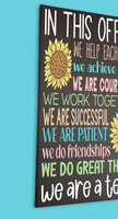 In This Office We Are A Team Motivational Office Decor Painted Canvas - Samantha's 716 Creations