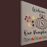 Welcome To Our Pumpkin Patch Personalized Family Name Sign - Samantha's 716 Creations