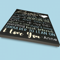 To My Partner You Are My.. I Love You Relationship Personalized Sign - Samantha's 716 Creations