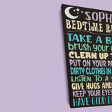 Personalized Bedtime Rules Sign For Kids Painted Canvas - Samantha's 716 Creations