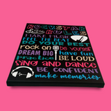 Rockstar Rules Colorful Painted Canvas For Music Lovers - Samantha's 716 Creations