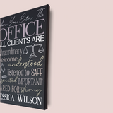 Personalized Lawyers Office Sign Painted Canvas - Samantha's 716 Creations