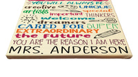 When You Enter This Classroom Art Painted Teacher Personalized Canvas Sign - Samantha's 716 Creations