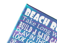 Beach Rules Painted Canvas Hanging Sign - Samantha's 716 Creations