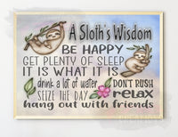 A Sloth's Wisdom Motivational Printable DIY Download - Samantha's 716 Creations