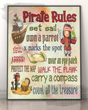 Pirate Rules Printable For Kids Room - DIY Digital Download - Samantha's 716 Creations