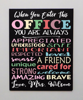 When You Enter This Office Decor Customized Canvas Sign - Samantha's 716 Creations