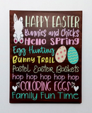 Happy Easter Decor Spring Canvas Sign - Samantha's 716 Creations