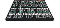 In This House We Do Football Sign Painted Canvas - Samantha's 716 Creations