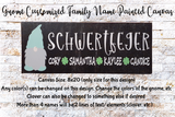 Gnome Customized Family Name Painted Canvas For St. Patrick's Day - Samantha's 716 Creations