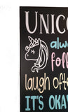 Unicorn Rules Canvas For Nursery / Girl's Room - Samantha's 716 Creations