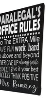 Office Rules For A Paralegal or Lawyer Painted Canvas Sign - Samantha's 716 Creations