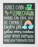Leprechaun Sign Quotes For Kids Painted Canvas St. Patrick's Day - Samantha's 716 Creations