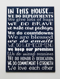 In This House We Do Deployments Military Canvas - Samantha's 716 Creations