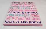 Princess Rules Customized Painted Canvas - Samantha's 716 Creations