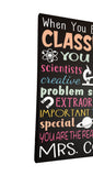 When You Enter This Classroom Science Painted Teacher Personalized Canvas Sign - Samantha's 716 Creations