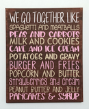 We Go Together Like Spaghetti and Meatballs Painted Canvas - Samantha's 716 Creations